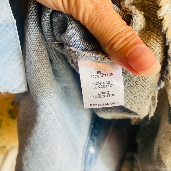 VERVET Aztec Washed Denim Oversized Jacket - Picture 8 of 8